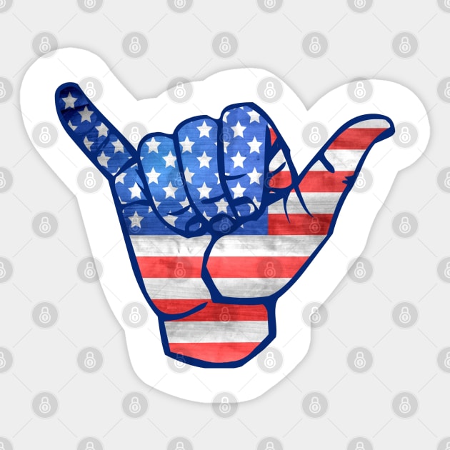 Shaka USA Sticker by MadEDesigns